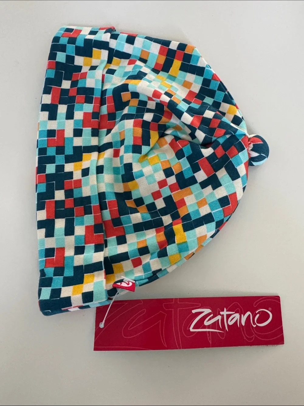 Zutano Kids 18 Month 18M Multicolor Pixel Pom Cotton Hat Beanie
